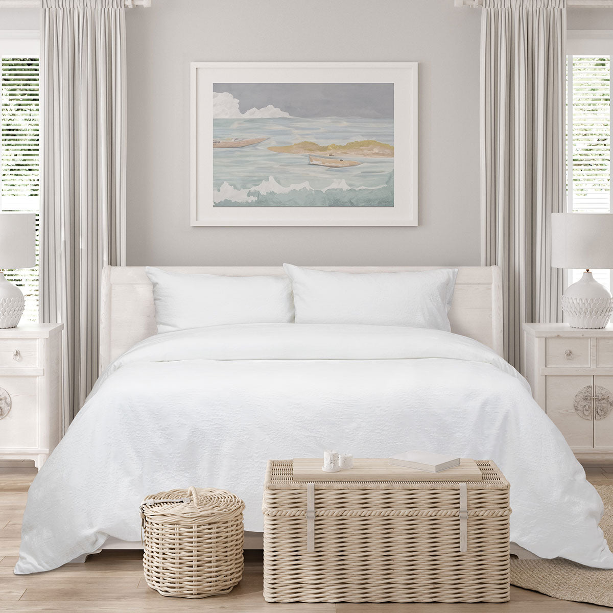Algodon Romy White Cotton Jacquard Quilt Cover Set – King
