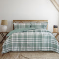 Ardor Ronan Green Plaid Jacquard Quilt Cover Set – King