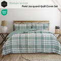 Ardor Ronan Green Plaid Jacquard Quilt Cover Set – King