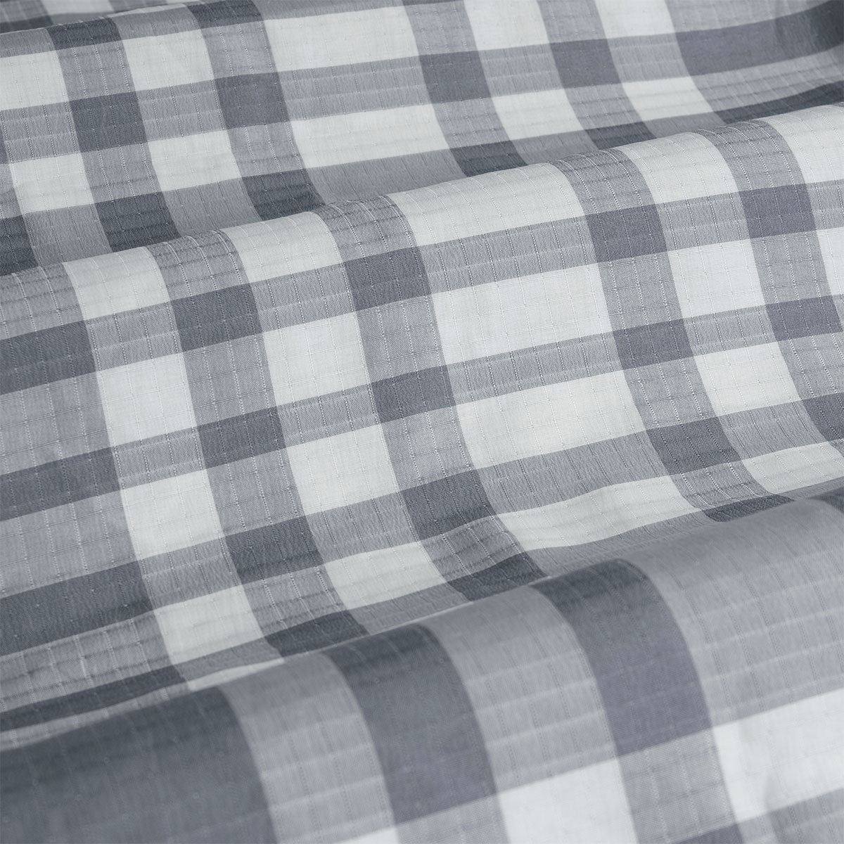Ardor Ronan Grey Plaid Jacquard Quilt Cover Set – Queen