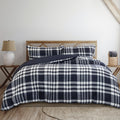 Ardor Ronan Navy Plaid Jacquard Quilt Cover Set – King