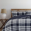 Ardor Ronan Navy Plaid Jacquard Quilt Cover Set – King
