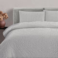 Ardor Rowe Grey Seersucker Quilt Cover Set – King