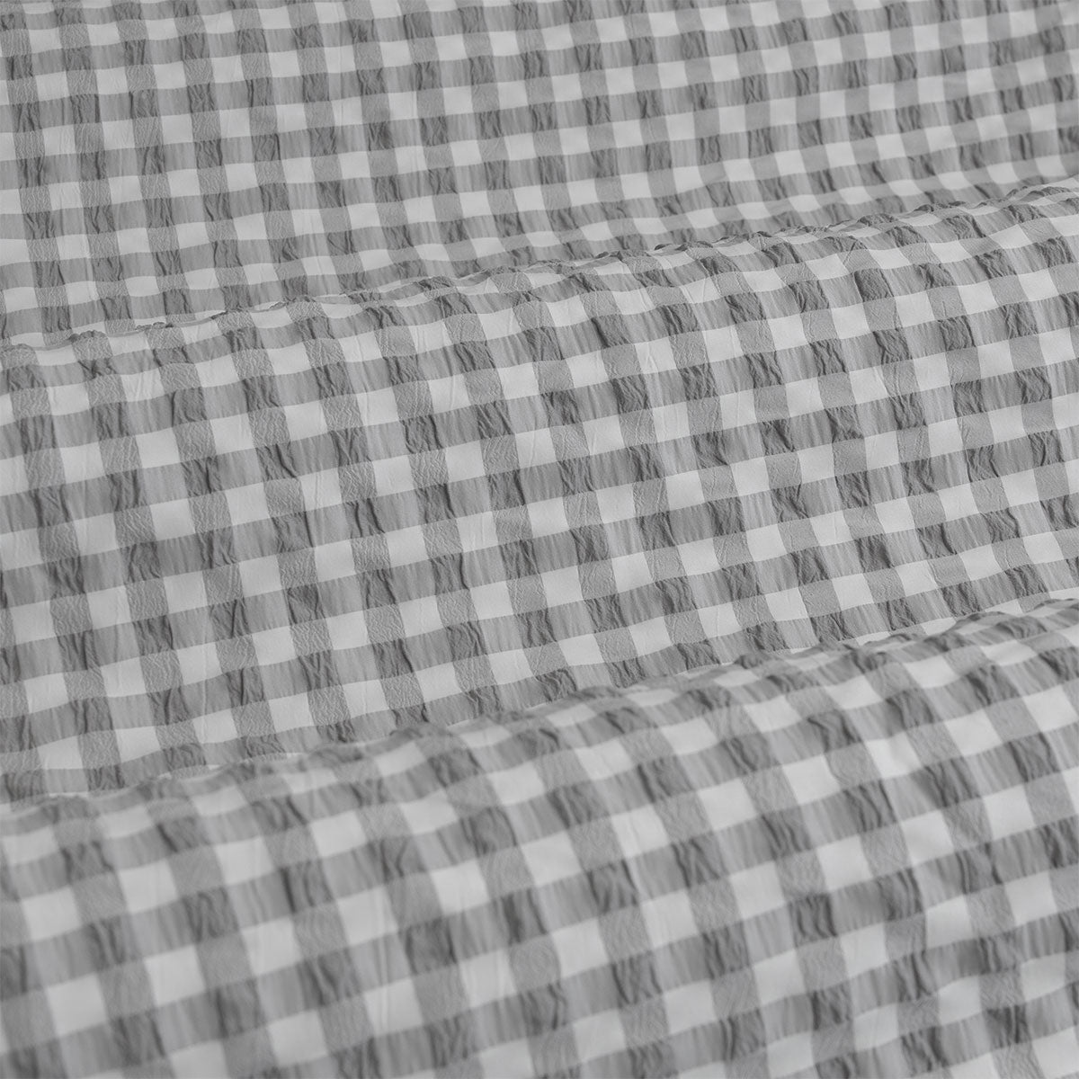 Ardor Rowe Grey Seersucker Quilt Cover Set – Queen
