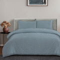 Ardor Rowe Teal Seersucker Quilt Cover Set – Queen