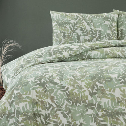 Ardor Solana Sage Watercolour Print Quilt Cover Set King