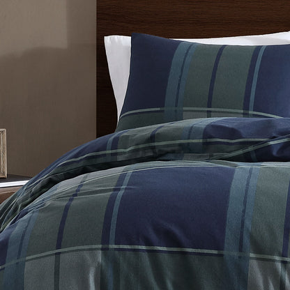 Ardor Sommers Dark Khaki Cotton Flannelette Quilt Cover Set Queen