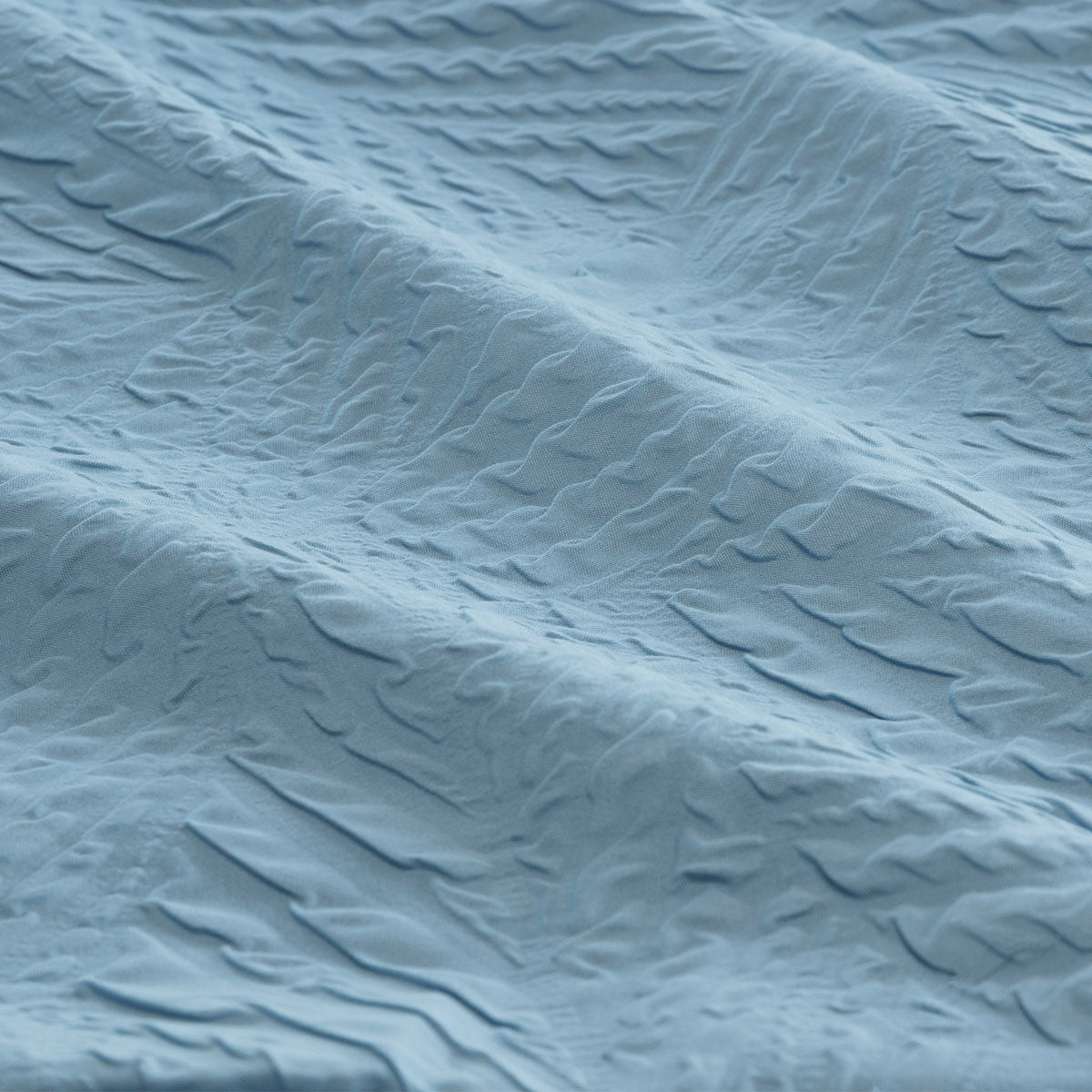 Ardor South Coast Pale Blue Embossed Quilt Cover Set Queen - Geometric Design - SuperSaverAU - view 1