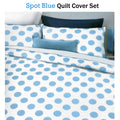 Apartmento Spot Blue Quilt Cover Set - Circular Print Design - King Size 245x210 cm - SuperSaverAU - view 2
