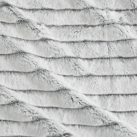 Ardor Striped Animal Faux Fur Grey Quilt Cover Set Double - Ultra Soft, Machine Washable - SuperSaverAU - view 1