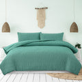 Ardor Tuscan Teal Ruched Quilt Cover Set – Queen