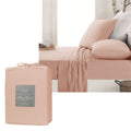 Ardor Micro Flannel Sheet Set Dusty Pink King - Soft Polyester, Solid Design - SuperSaverAU - view 1