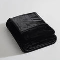 Ardor Benz Faux Fur Throw Rug – Black Sherpa Reverse 130 x 170cm