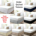 Ardor Quilted Valance White King Single - Solid Colour, Machine Washable - SuperSaverAU - view 2