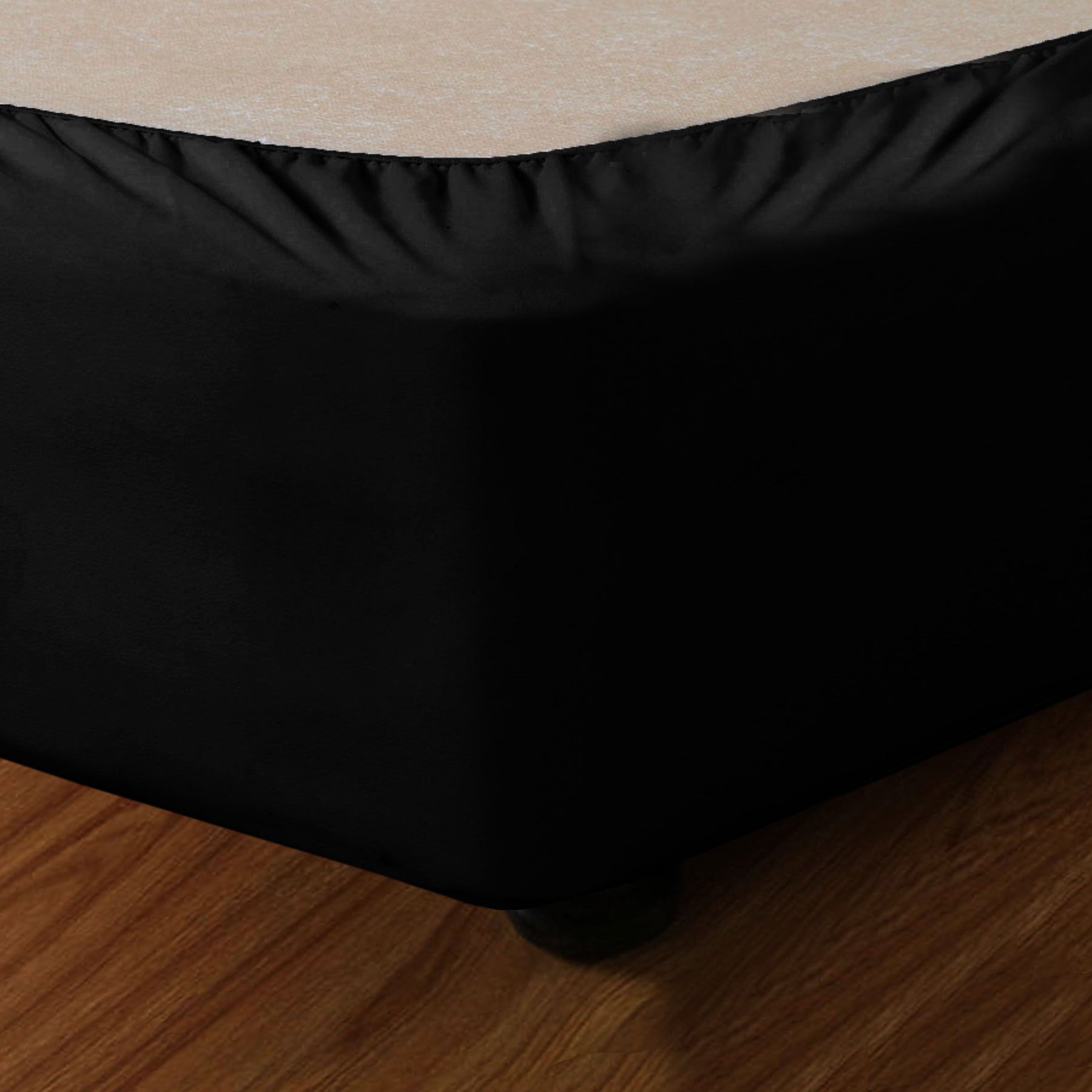 Apartmento Stretch Valance Ebony Double - Easy Fit, Machine Washable, 6 Colours - SuperSaverAU - view 1