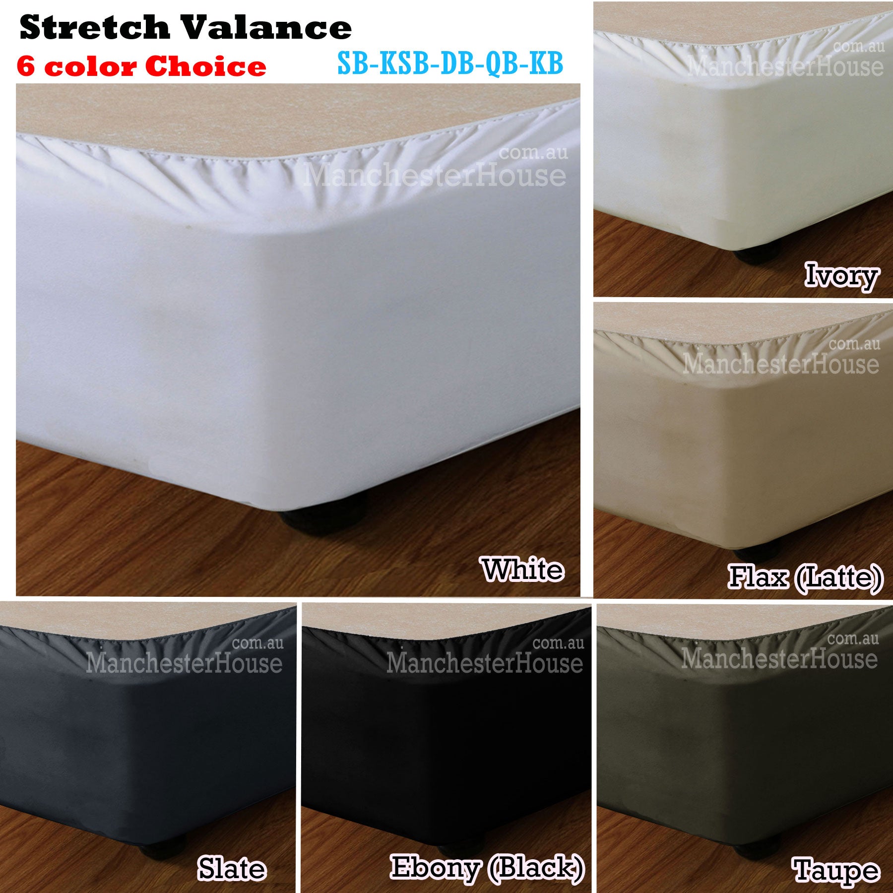 Apartmento Stretch Valance Flax Latte Single - Easy Fit, Machine Washable - SuperSaverAU - view 1