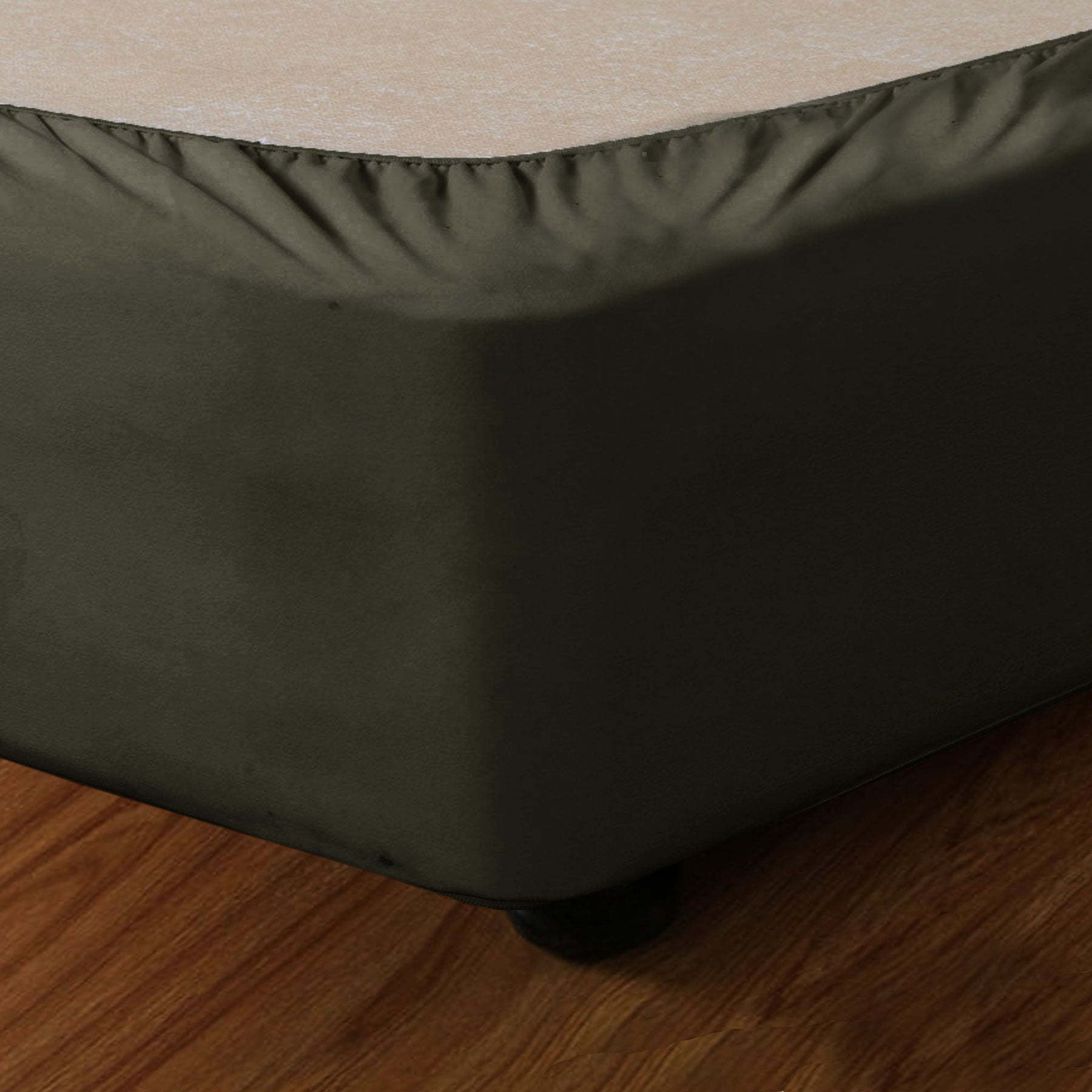 Apartmento Stretch Valance Taupe Single - Easy Fit, Machine Washable, 6 Colours - SuperSaverAU - view 1