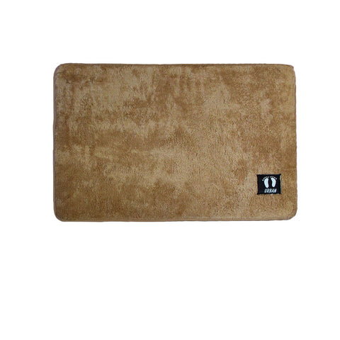 Asha Anti Slip Bath Mat 50 x 80 cm Brown - Solid Colour Design, Machine Washable - SuperSaverAU - view 1