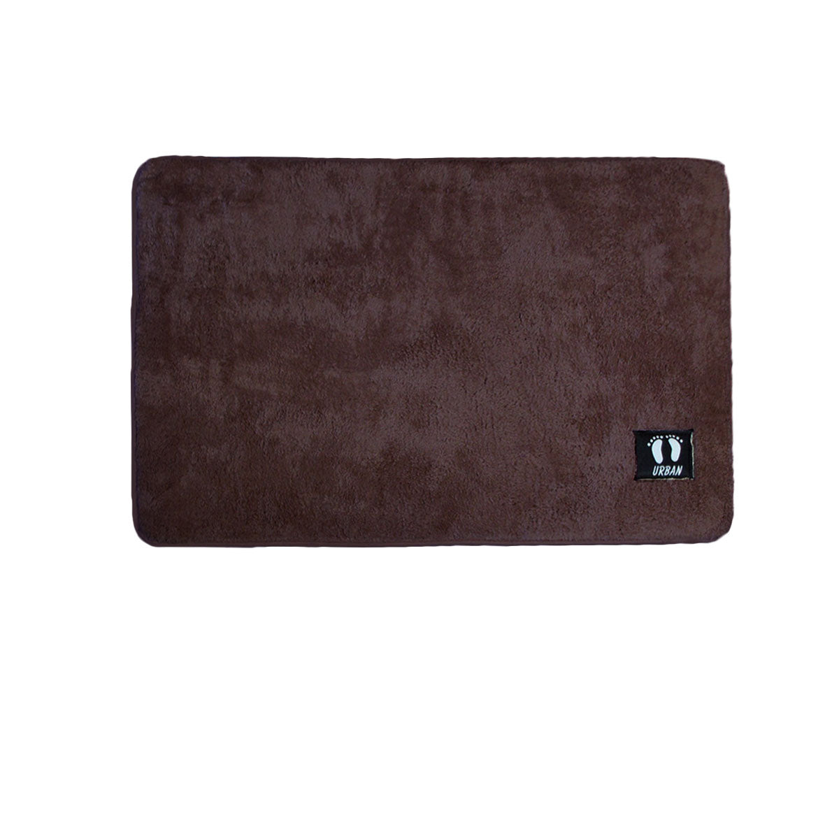 Asha Anti Slip Bath Mat 50 x 80 cm Chocolate - Machine Washable Polyester - SuperSaverAU - view 1
