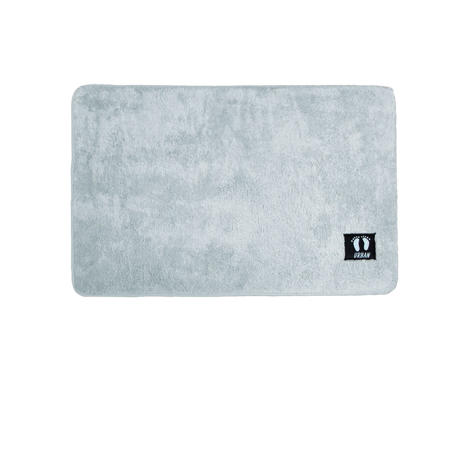 Asha Anti Slip Bath Mat 50 x 80 cm Silver - Machine Washable Polyester - SuperSaverAU - view 1