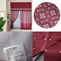 Premium Avon Home Casa Kayangan Pinch Pleat Curtain with Attached Lace - Burgundy