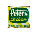 Australian Mancave Retro Cushion with Peters Ice Cream Print - 40 x 40cm