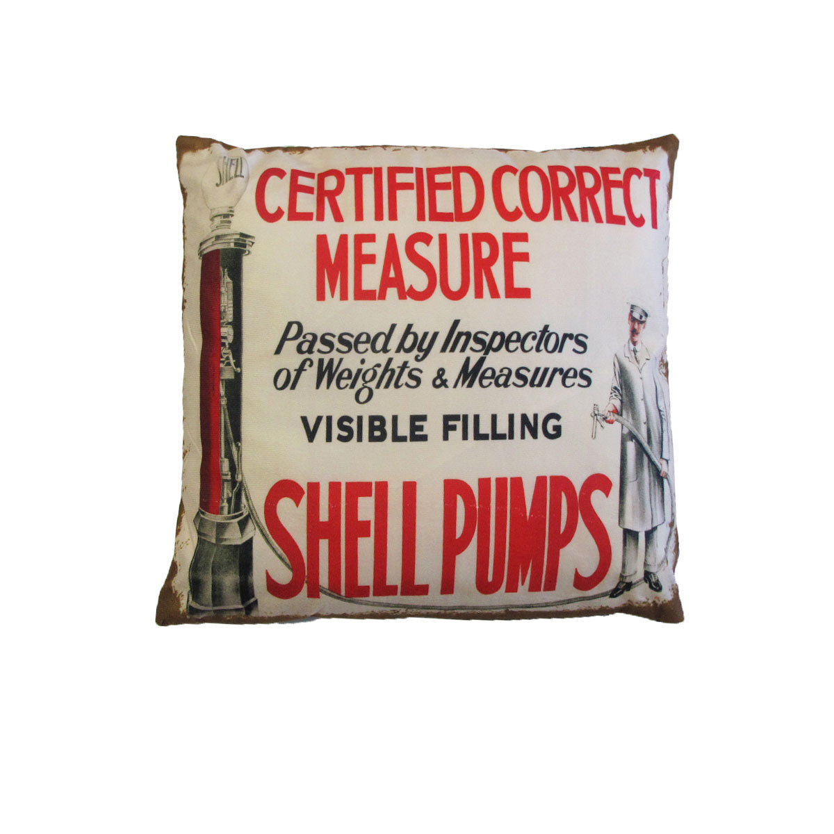Australian Mancave Retro Cushion Shell Pumps 40 x 40 cm - Nostalgic Design - SuperSaverAU - view 1