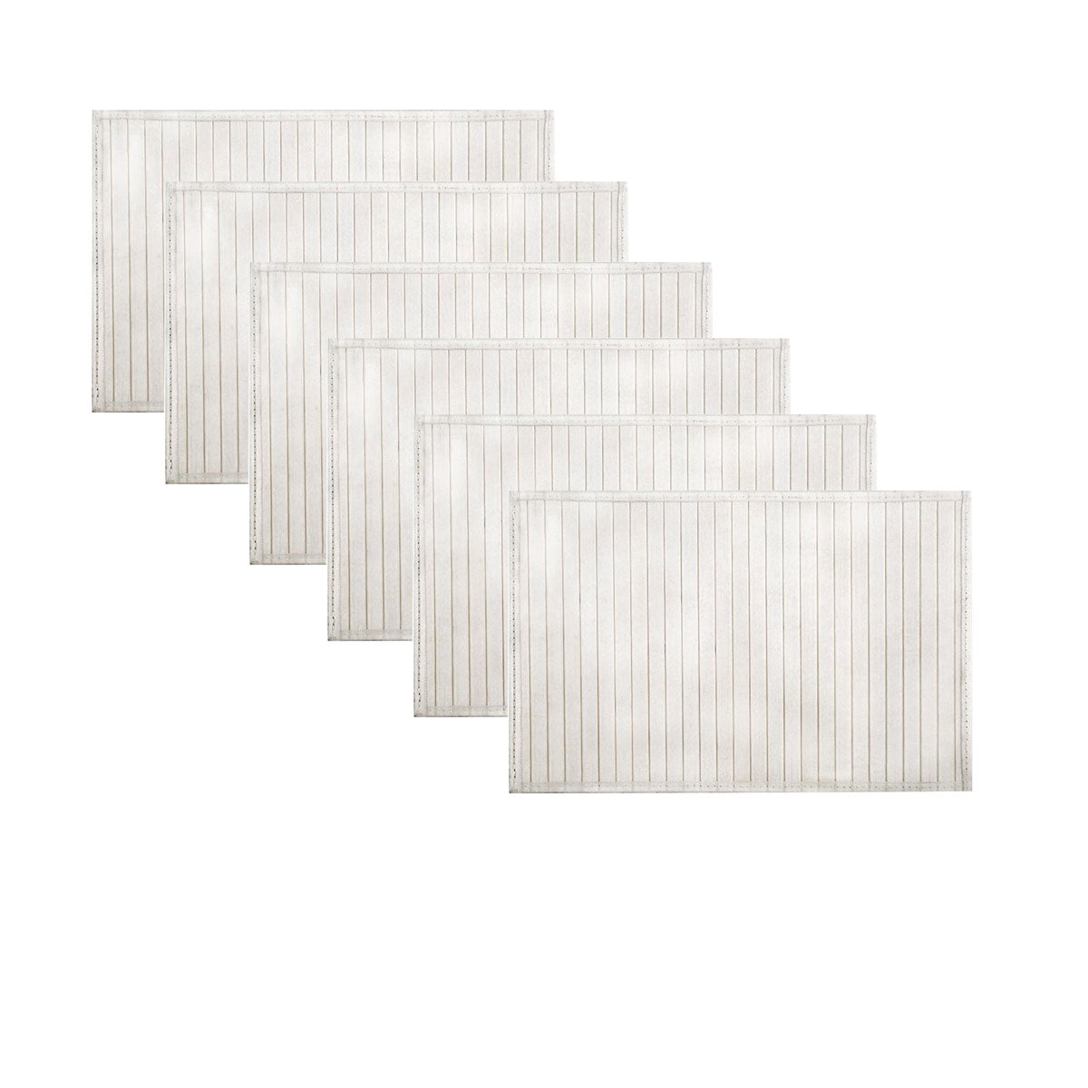 Set of 6 Broad Slat Bamboo Table Placemats 30 x 45cm with Non-skid Backing - SuperSaverAU - view 1