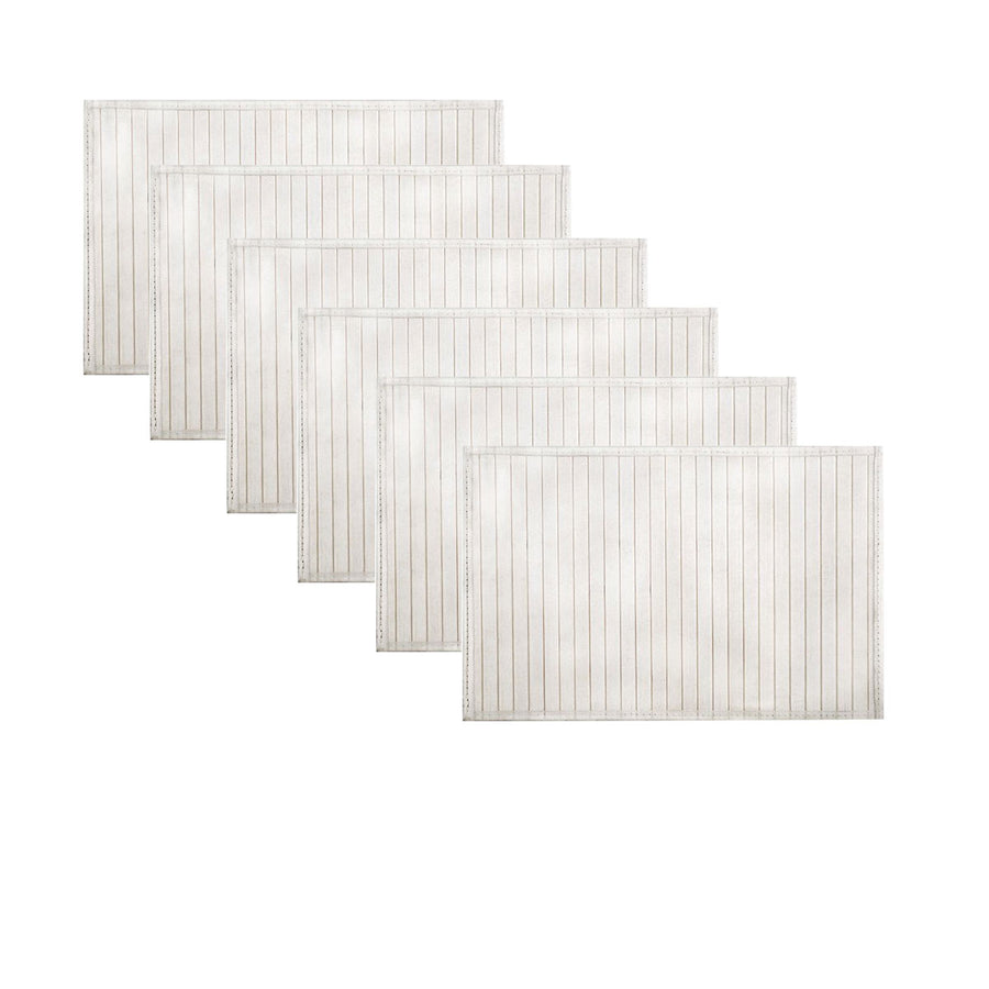 Set of 6 Broad Slat Bamboo Table Placemats 30 x 45cm with Non-skid Backing - SuperSaverAU - view 1
