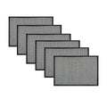 Checkered Black White Bamboo Table Placemats Set of 6 - 30 x 45cm - SuperSaverAU - view 1