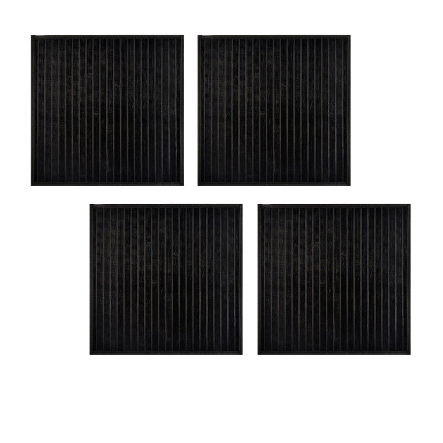 Set of 4 Square Bamboo Table Placemats 35 x 35cm - Woven Design, Non-skid Backing - SuperSaverAU - view 1