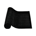 Narrow Slat Bamboo Table Runner 140 x 33cm - Woven Design, Non-skid Backing, Black - SuperSaverAU - view 1