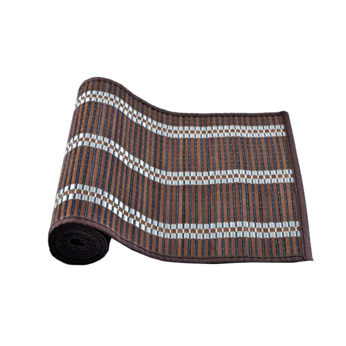 Victoria Bamboo Table Runner 140 x 33cm Dark Brown with Woven Non-skid Backing - SuperSaverAU - view 1