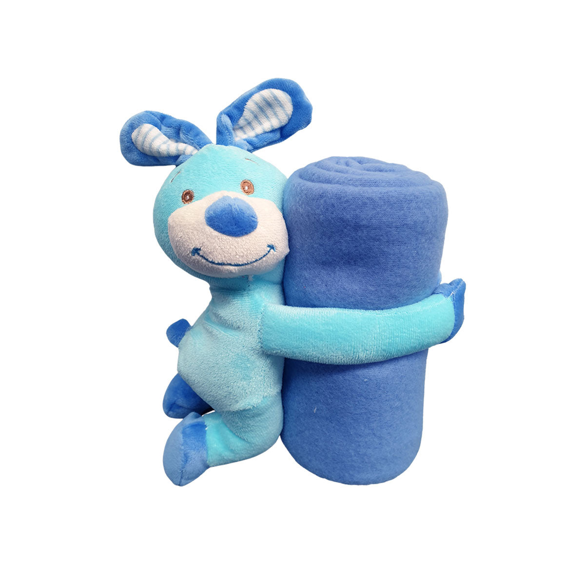 Comfortable Plush Baby Blanket with Toy Bunny - 65 x 96cm, Machine Washable - SuperSaverAU - view 1