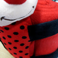 Comfortable Plush Baby Blanket with Toy Ladybug - 65 x 96cm, Embroidery Design - SuperSaverAU - view 2