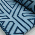 Aerial Printed Fleece Throw Rug 130 x 150 cm Blue Geo - Soft, Warm, Easy Care - SuperSaverAU - view 2