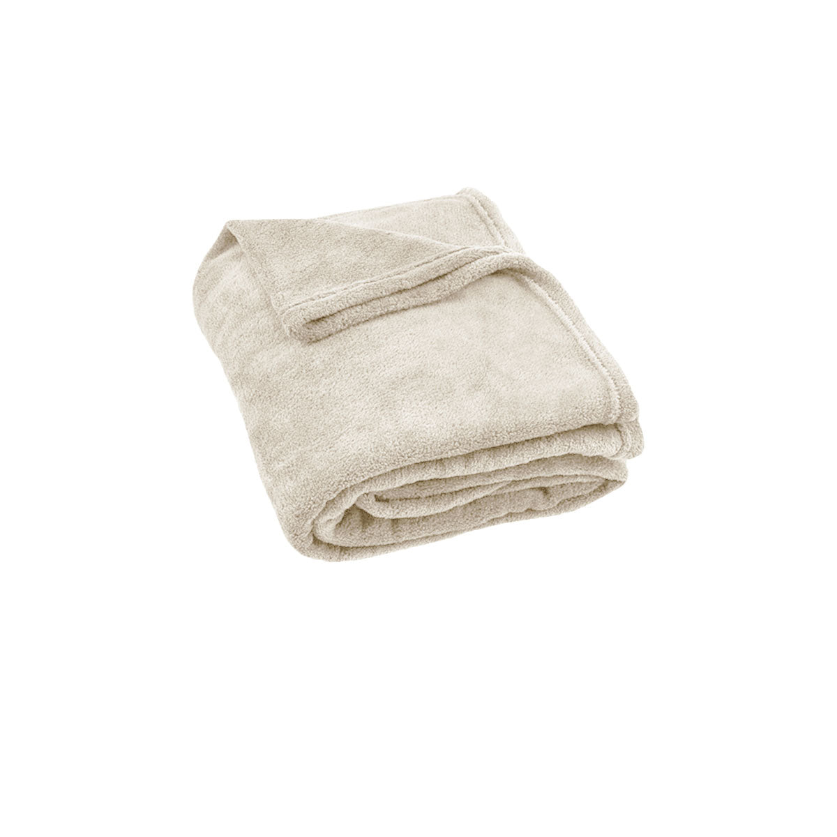 240GSM Urban Ultra Soft Coral Fleece Throw Rug 120 x 150cm Oatmeal - SuperSaverAU - view 1