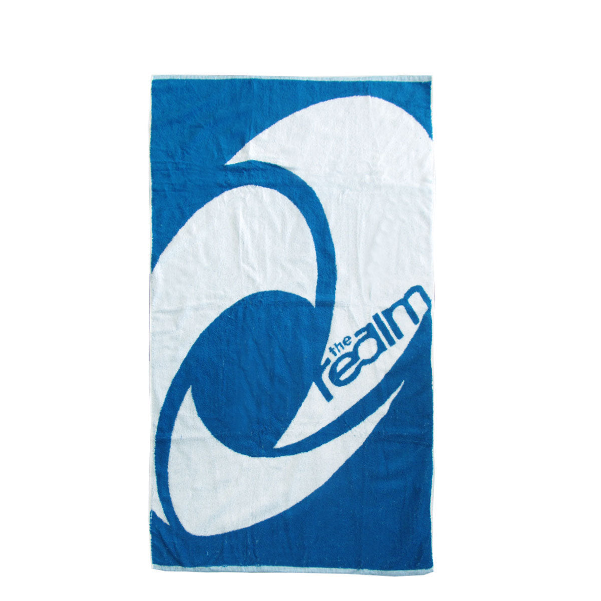The Realm Cotton Beach Towel with Wave Print - Blue, 75 x 150cm