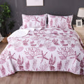 Ramesses Coast Pink 3 Pcs Bamboo Blend Reversible Comforter Set King - SuperSaverAU - view 1