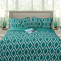 Ramesses Alena Reversible Ultrasonic Comforter Set - Teal Queen