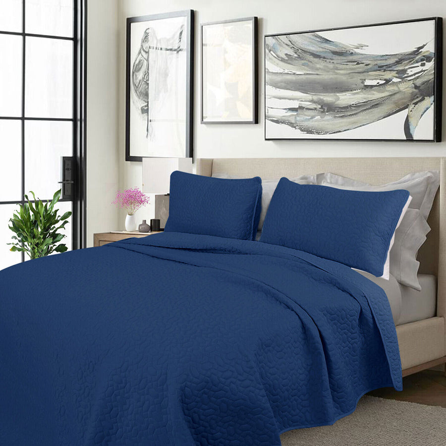 Shangri La 2000TC Cooling Embroidered Comforter Set King - Soft, Durable, Machine Washable - SuperSaverAU - view 1