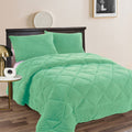 Ramesses Teddy Fleece 3 Piece Comforter Set - Aqua (Frost) King