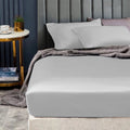 Ramesses 1500TC Egyptian Cotton Sateen Fitted Sheet Combo Set - Silver Double