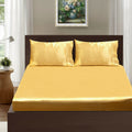 Ramesses Casablanca Satin Fitted Sheet Combo Set - Gold Queen