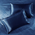Ramesses Casablanca Satin Fitted Sheet Combo Set - Navy Blue King