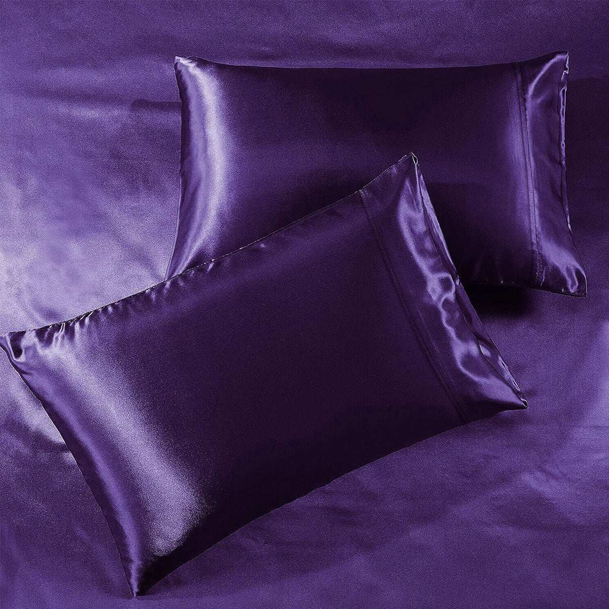 Ramesses Casablanca Satin Fitted Sheet Combo Set - Violet Queen