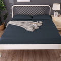 Ramesses 1000TC Linen Bamboo Fitted Sheet Combo Set - Charcoal King