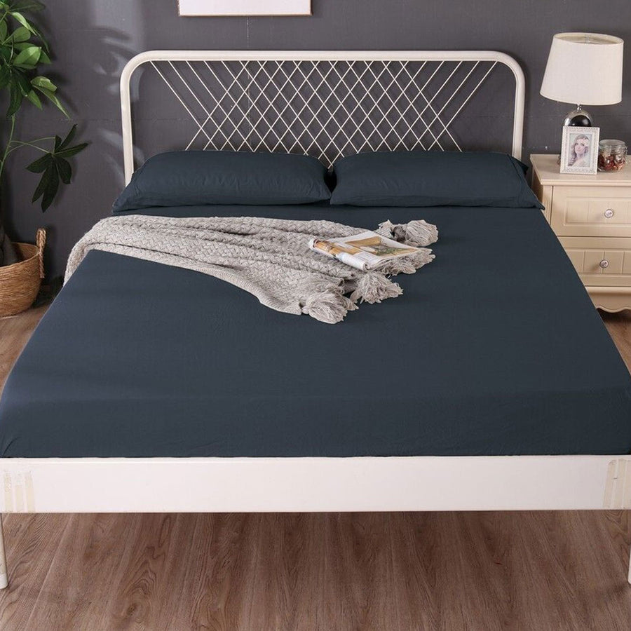Ramesses 1000TC Linen Bamboo Fitted Sheet Combo Set - Charcoal Queen