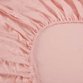 Ramesses 1000TC Linen Bamboo Fitted Sheet Combo Set - Dusty Pink King Single