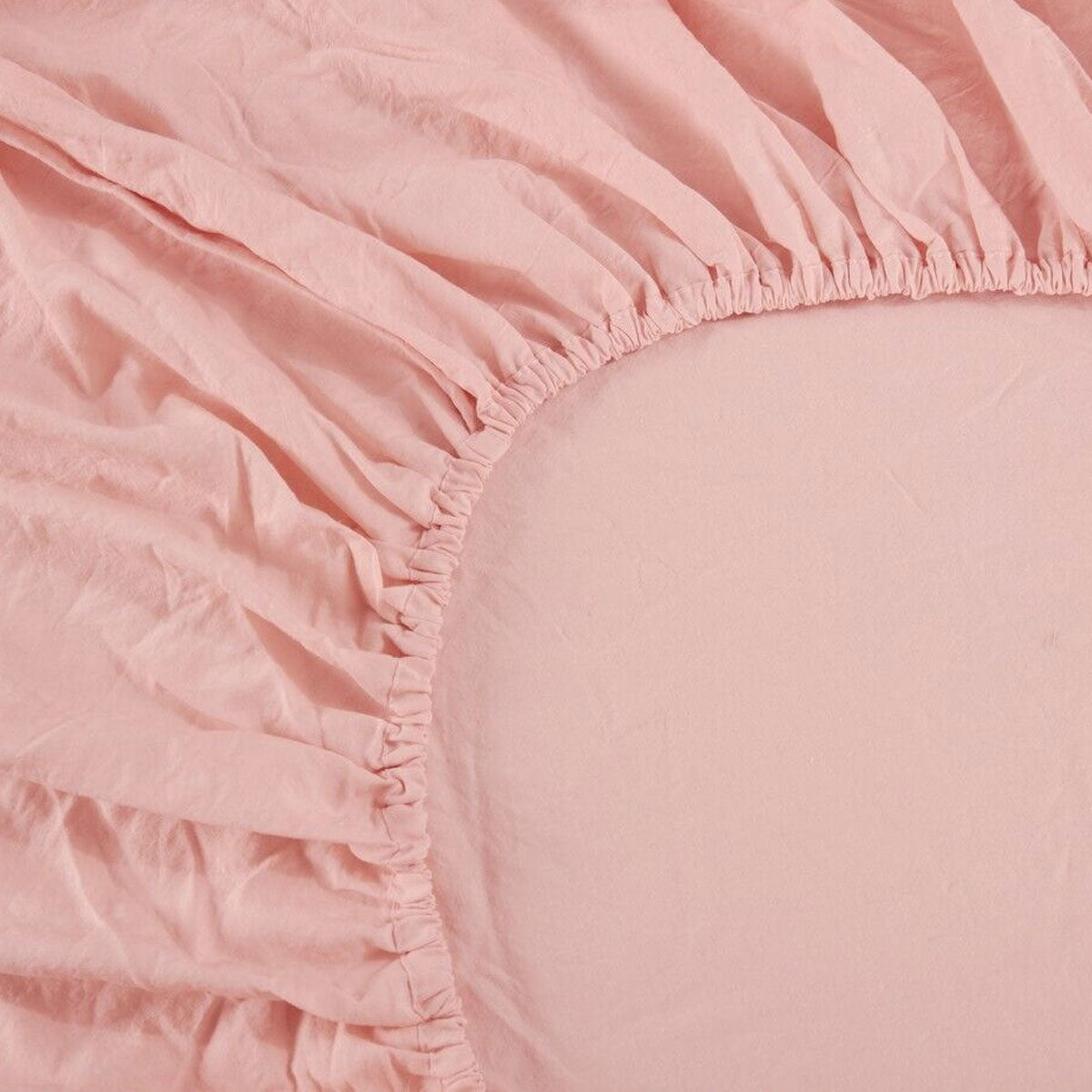 Ramesses 1000TC Linen Bamboo Fitted Sheet Combo Set - Dusty Pink Queen
